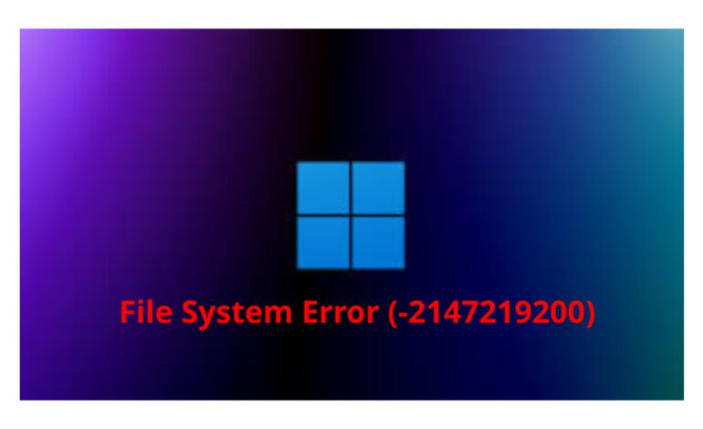 File System Error (-2147219200)